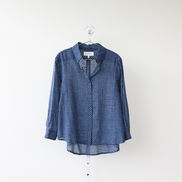 The Great | Emily Current + Meritt Elliott Tops - The Great | Blue Swing Oxford Plaid Button Down